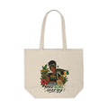 Yard Girl Energy Canvas Tote — Floral Jamaican Vibes Market Bag