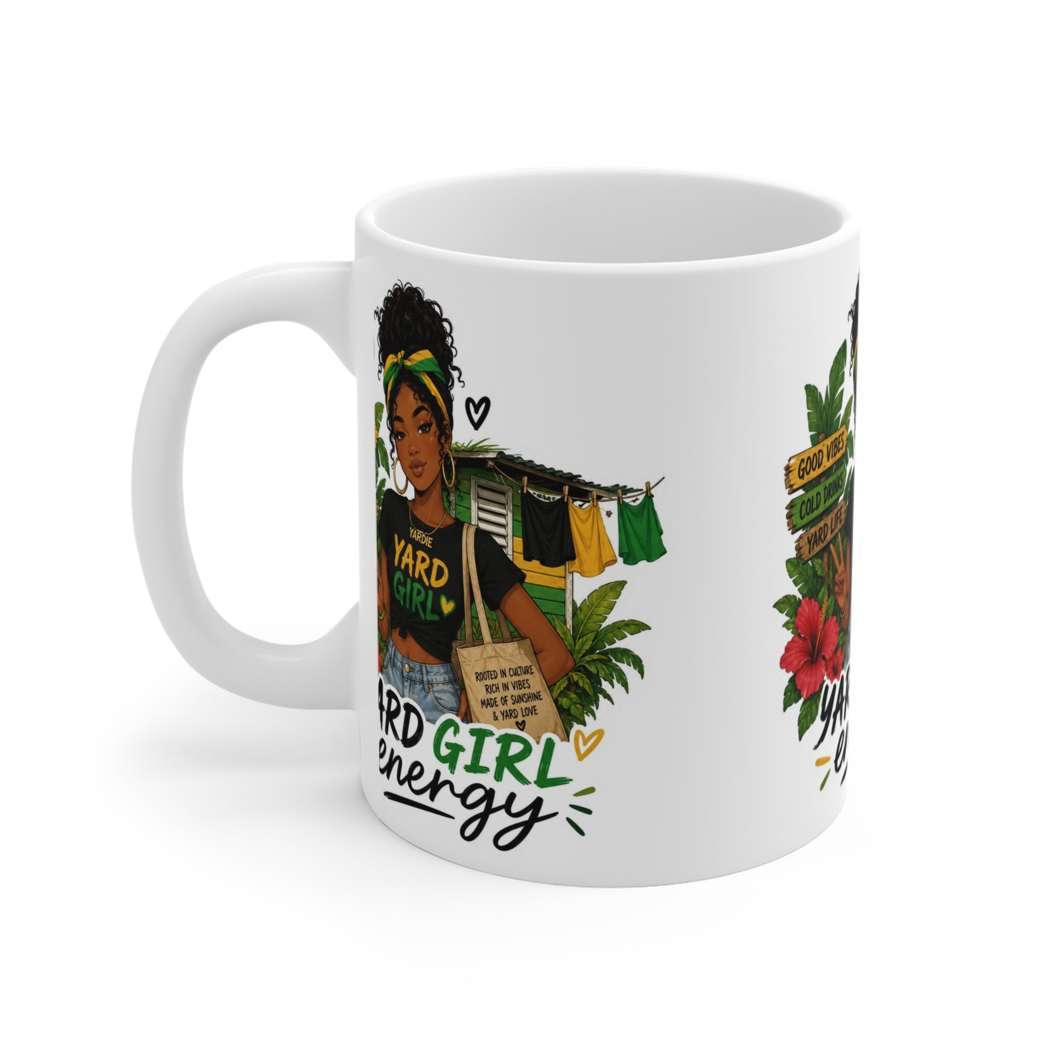 Yard Girl Energy Mug — "Yard Girl" Vibrant Caribbean Coffee Cup